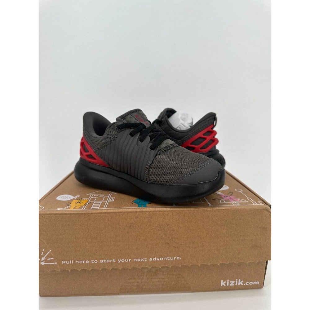 Kizik‎ Kids Black Shoes Red Sole Slip on Shoe 10C